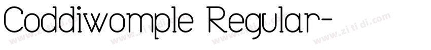 Coddiwomple Regular字体转换